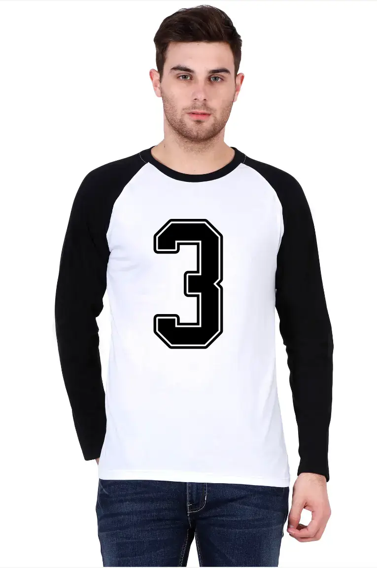 Three Printed Full Sleeve Raglan T-shirt - Image 4