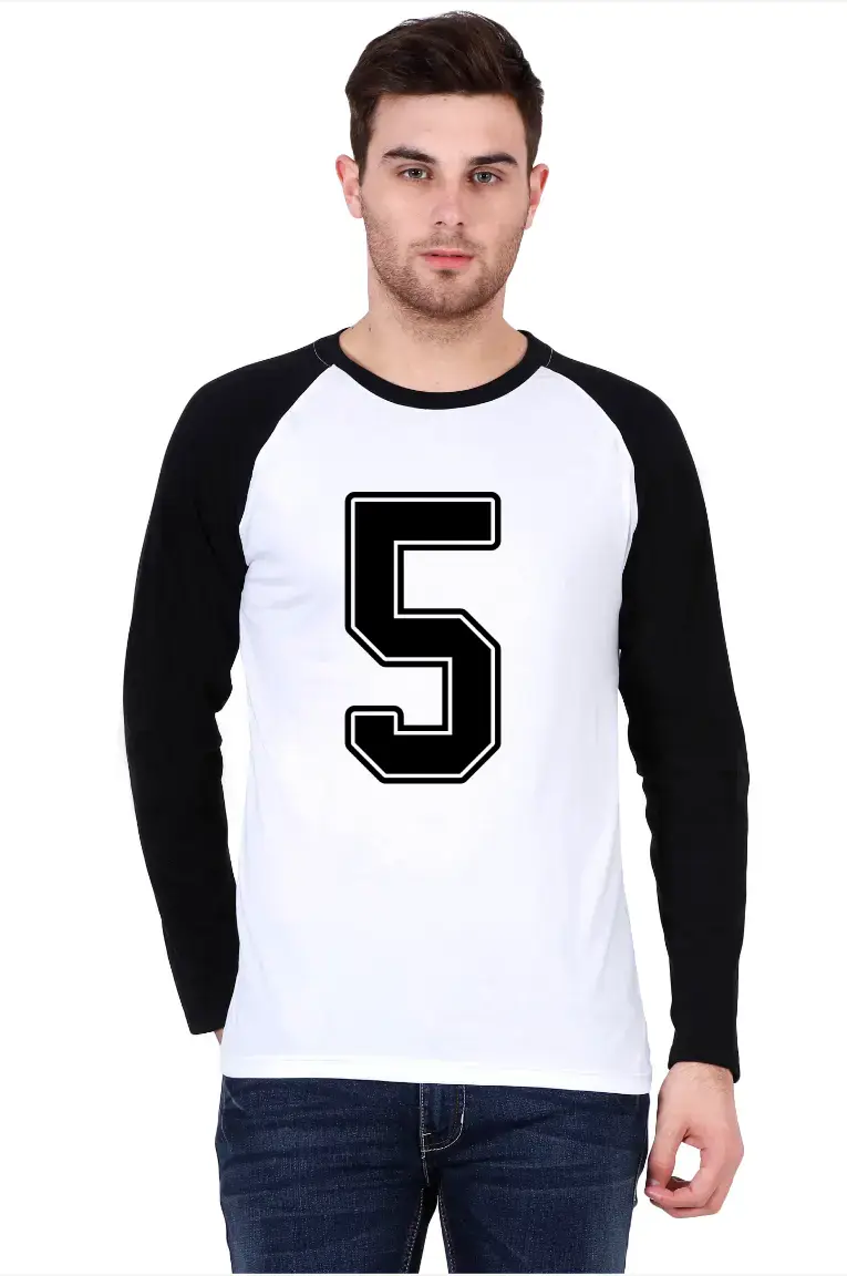 Five Printed Full Sleeve Raglan T-shirt - Image 4