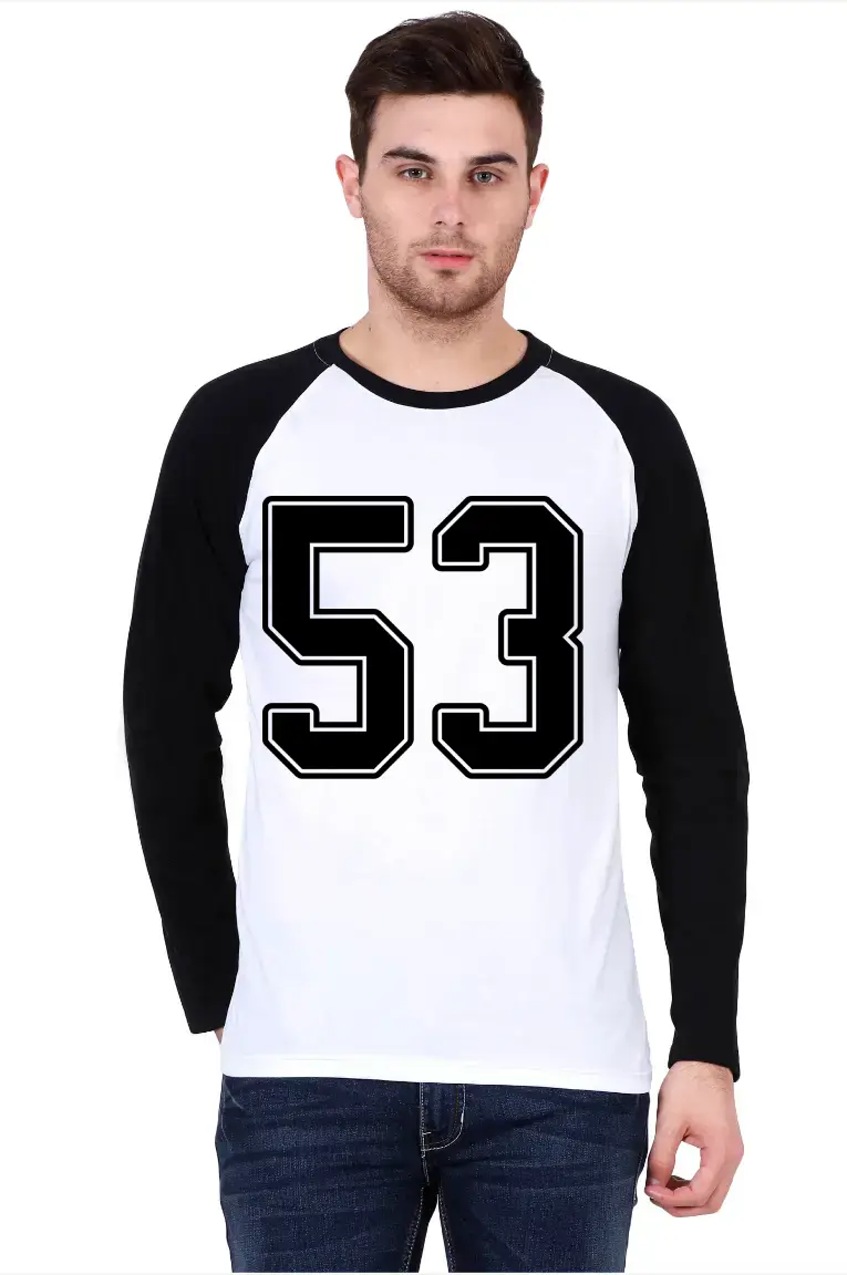 Fifty Three Printed Full Sleeve Raglan T-shirt