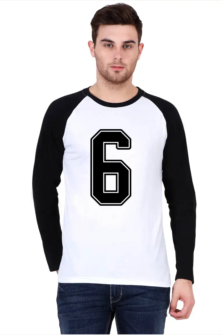 Six Printed Full Sleeve Raglan T-shirt - Image 4