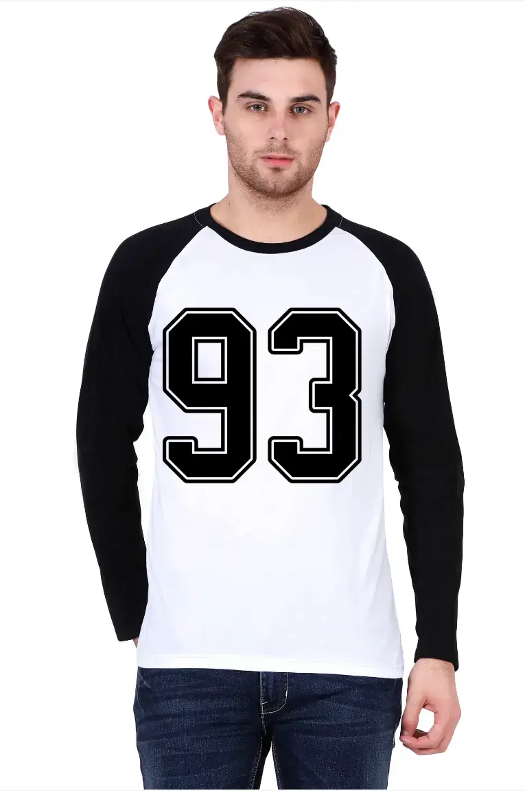 Ninety Three Printed Full Sleeve Raglan T-shirt