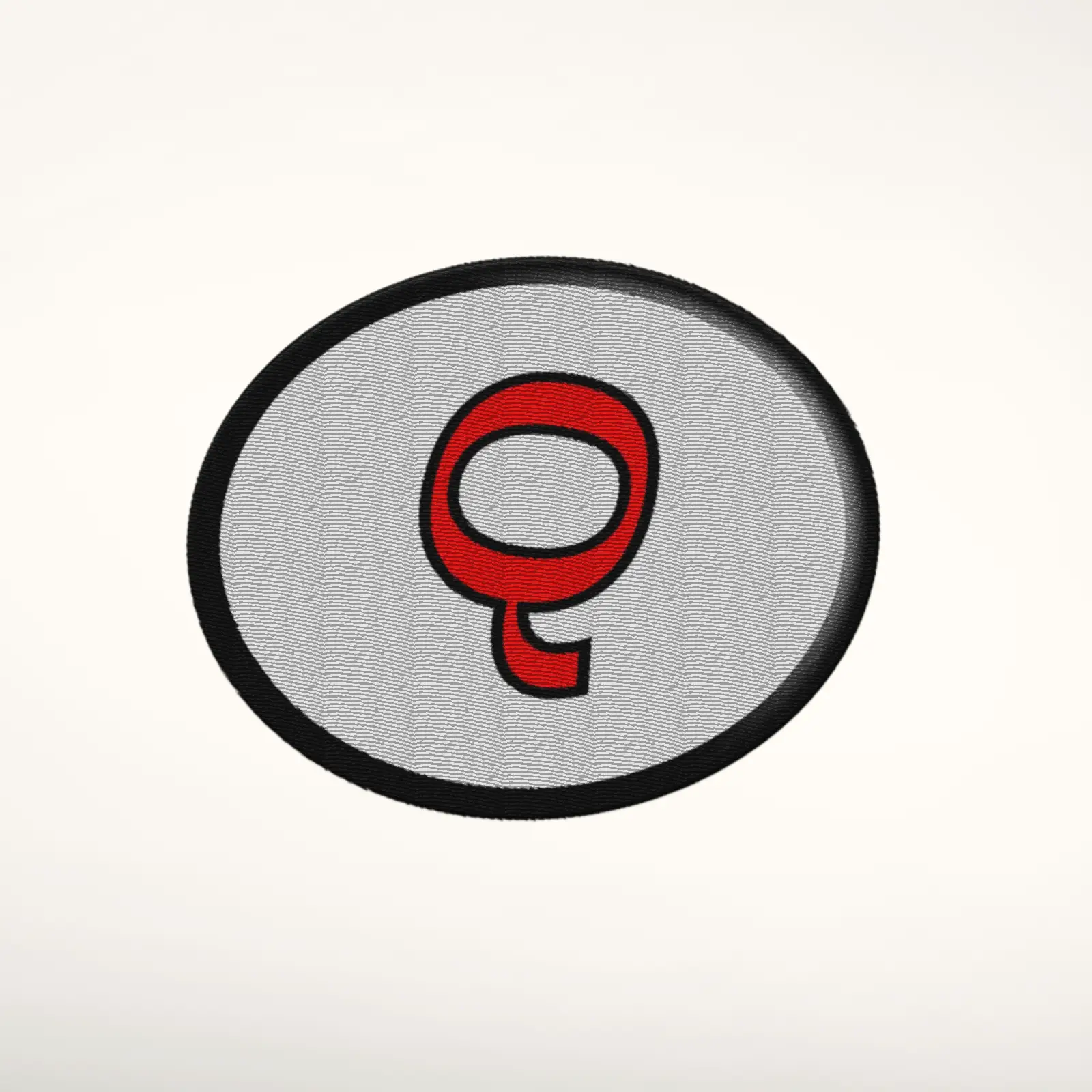 Q Alphabet Letter Embroidered Patch - Image 4
