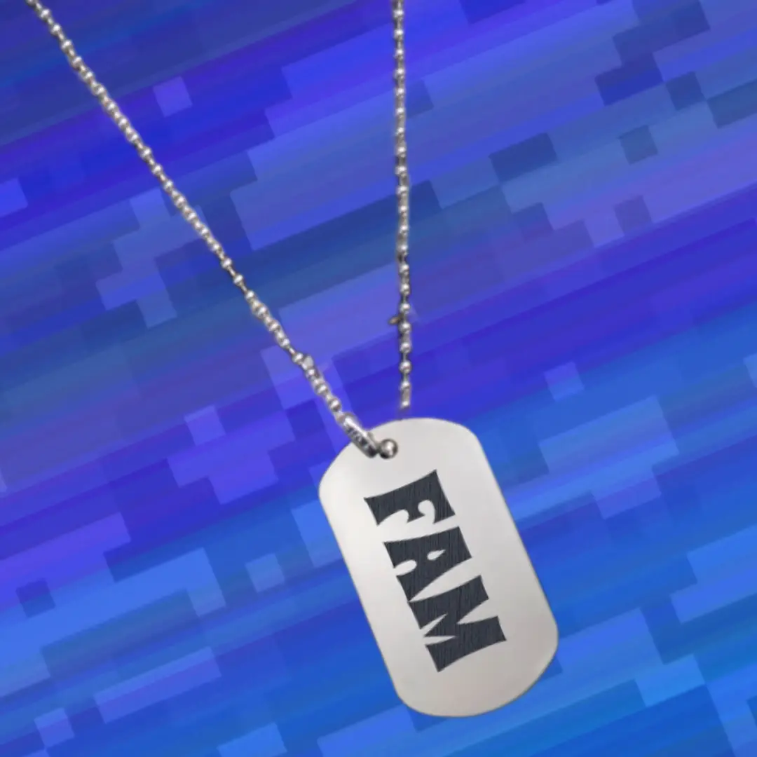 FAM SS Dog Tag Pendant With Chain - Image 3