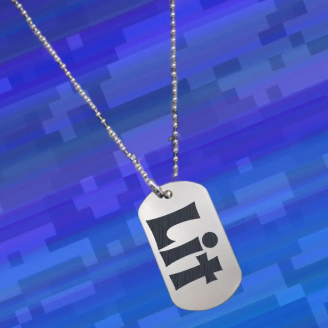 Lit SS Dog Tag Pendant With Chain - Image 3