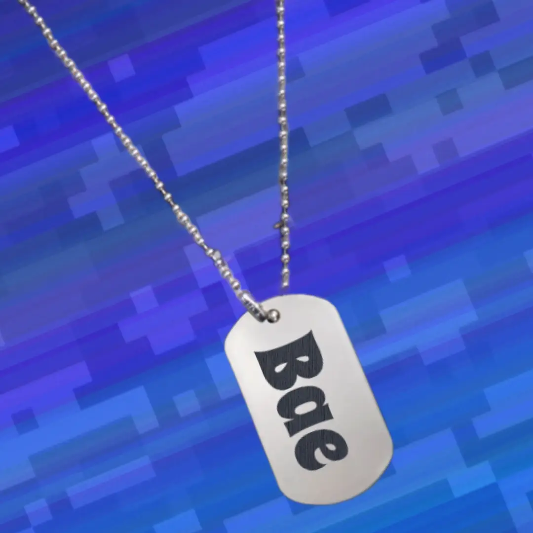 Bae SS Dog Tag Pendant With Chain - Image 3