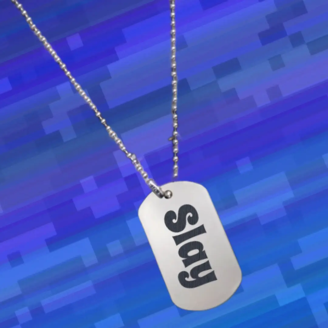 Slay SS Dog Tag Pendant With Chain - Image 3