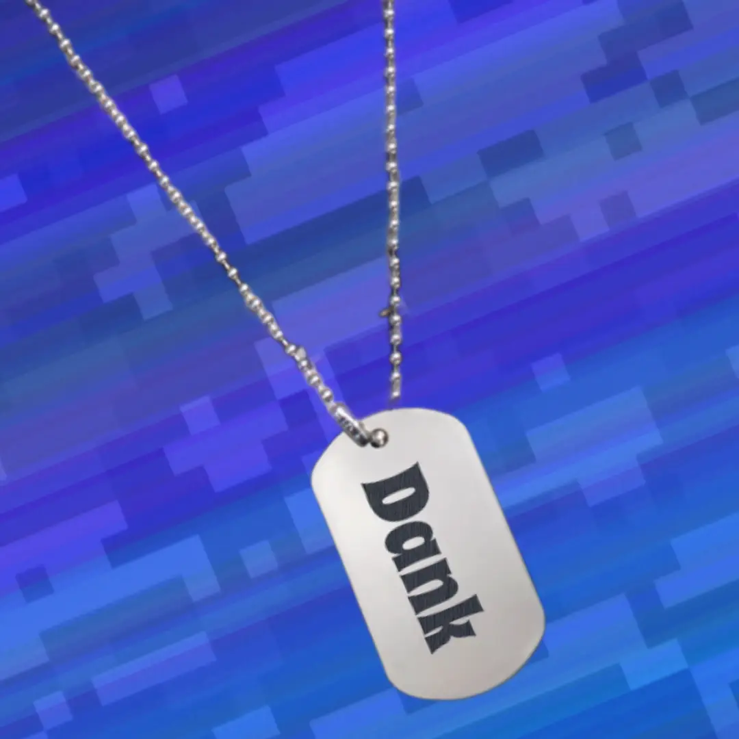 Dank SS Dog Tag Pendant With Chain - Image 3
