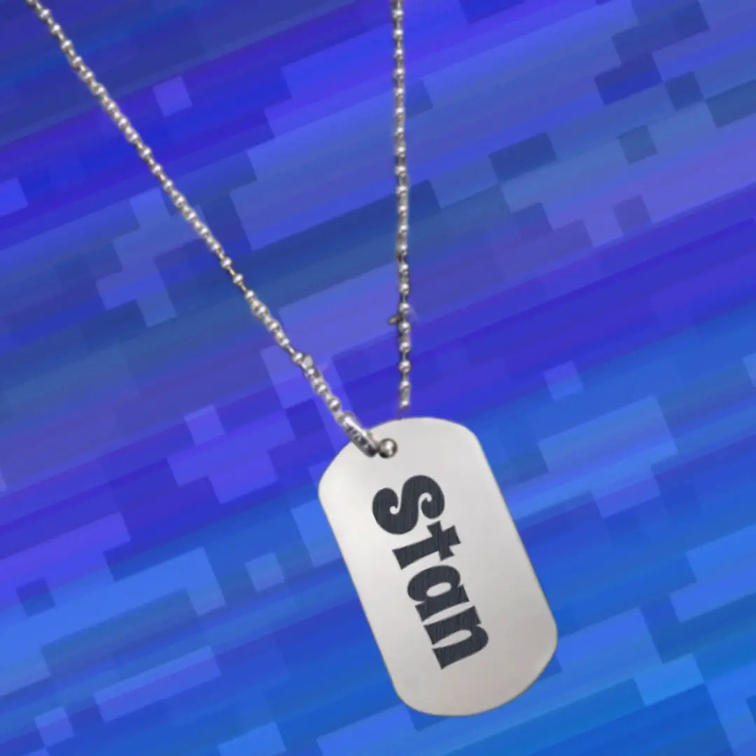 Stan SS Dog Tag Pendant With Chain - Image 3