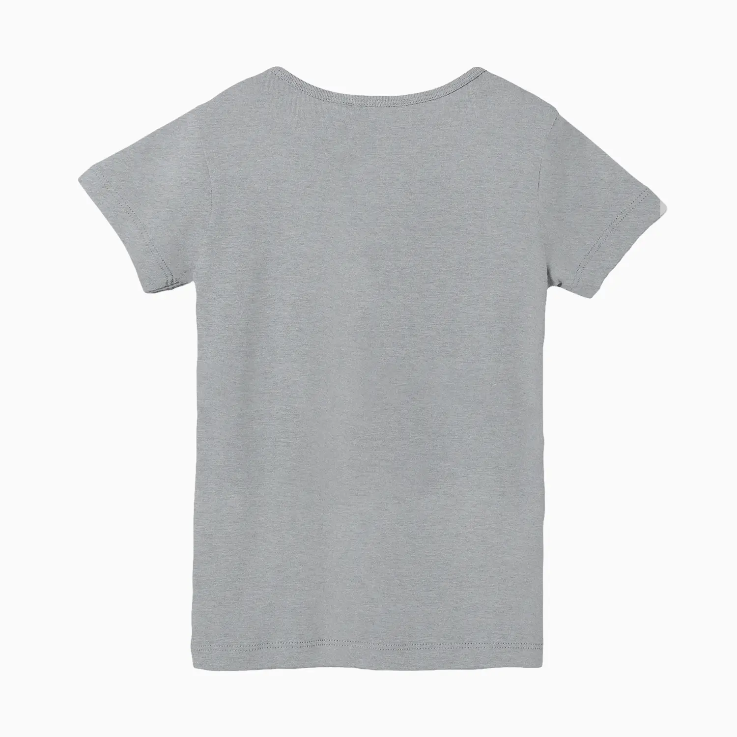 Q Letter Alphabet Girls Grey Cotton T-shirt - Image 2