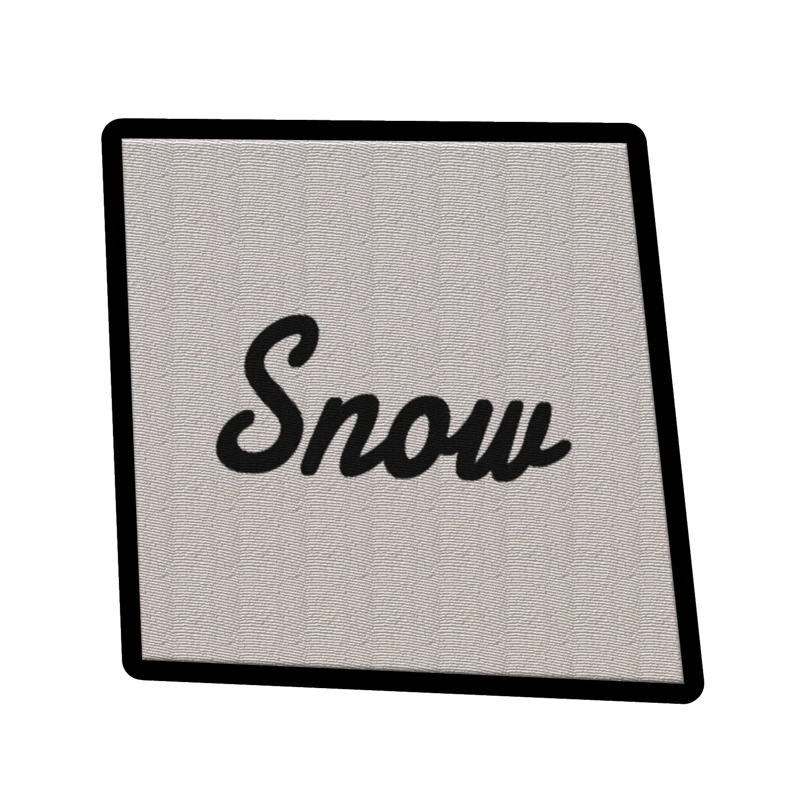 Snow Word On Color Black Border Embroidered Iron On Patch