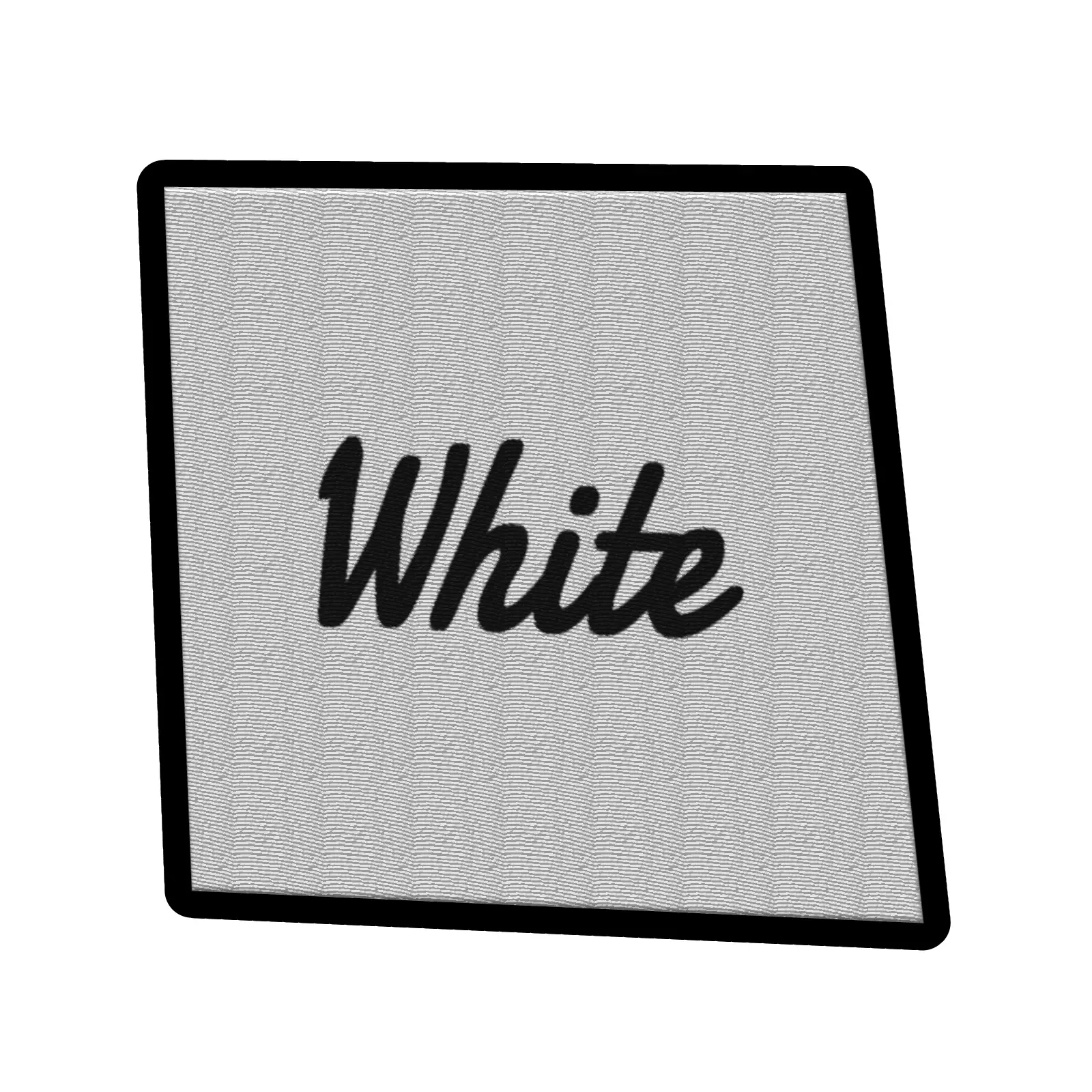 White Word On Color Black Border Embroidered Iron On Patch