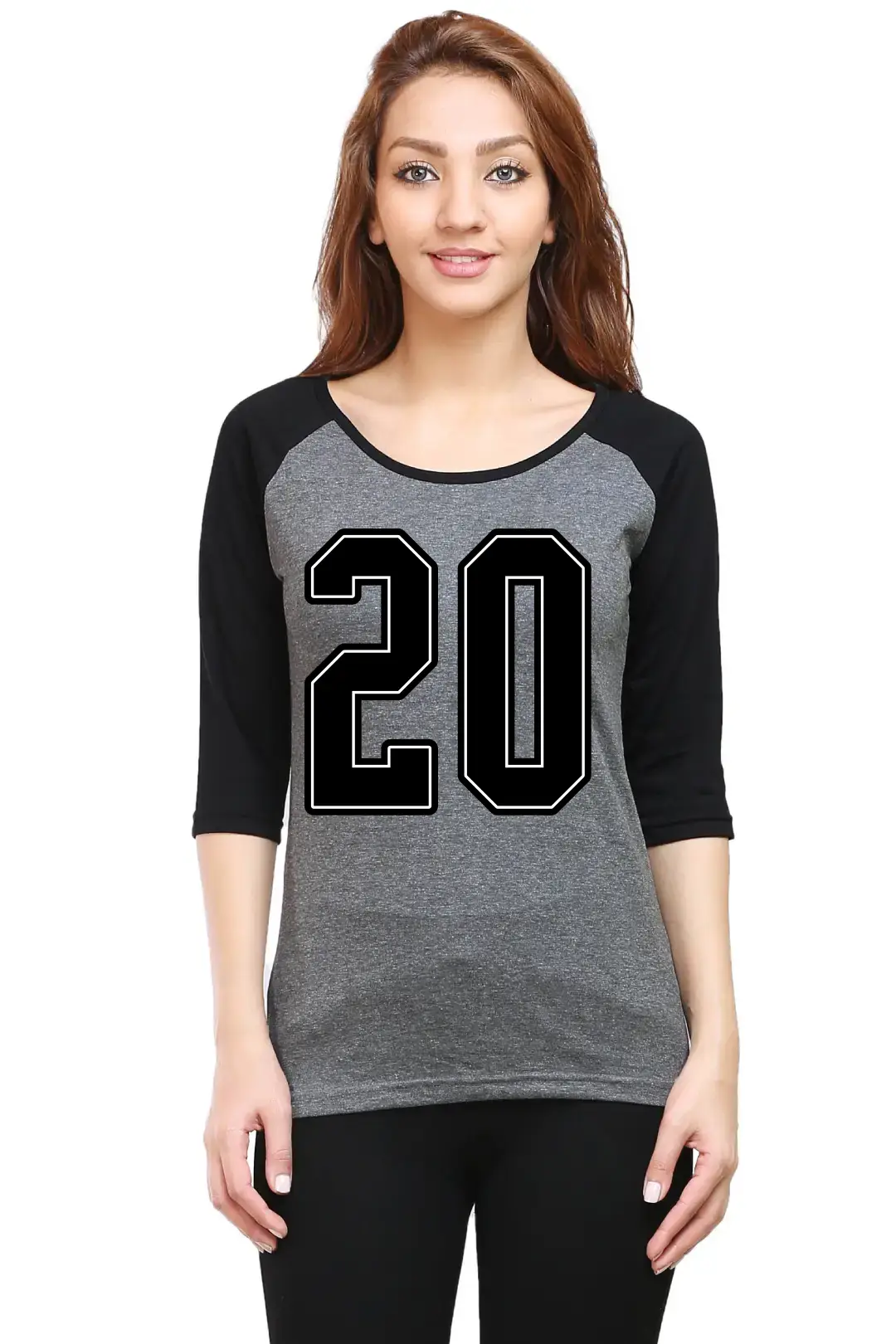 Twenty Printed 3/4 Sleeve Women Color T-shirt - Image 3