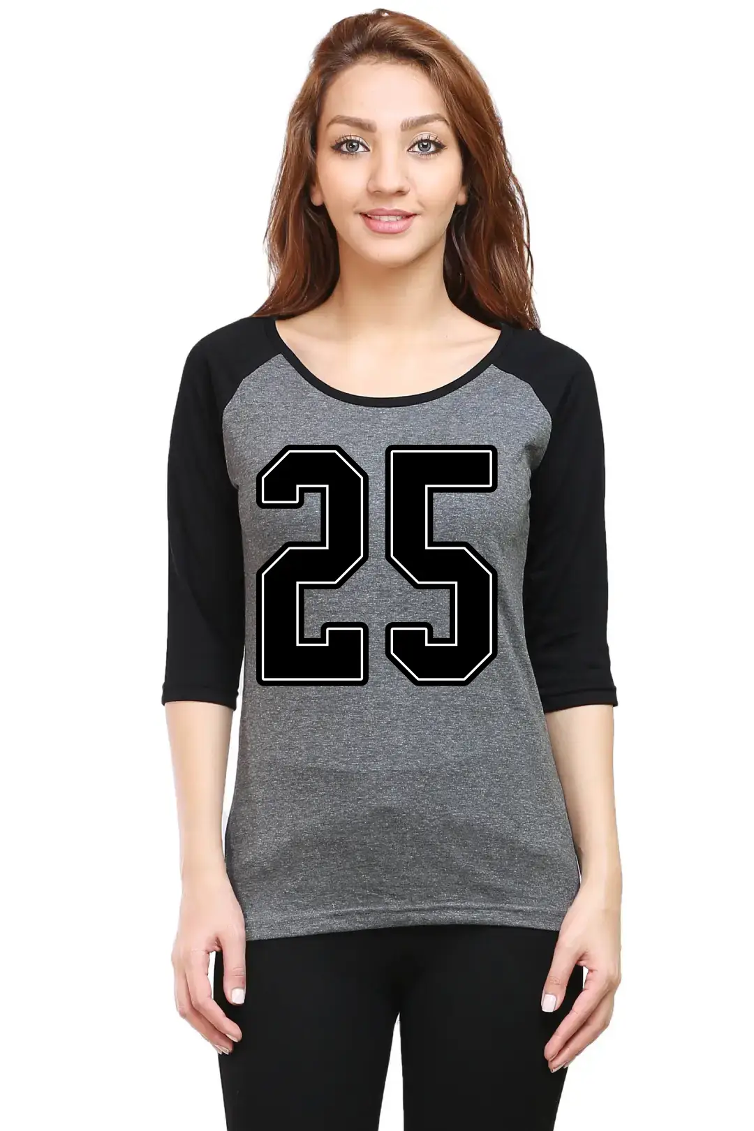 Twenty Five Printed 3/4 Sleeve Women T-shirt - Image 3