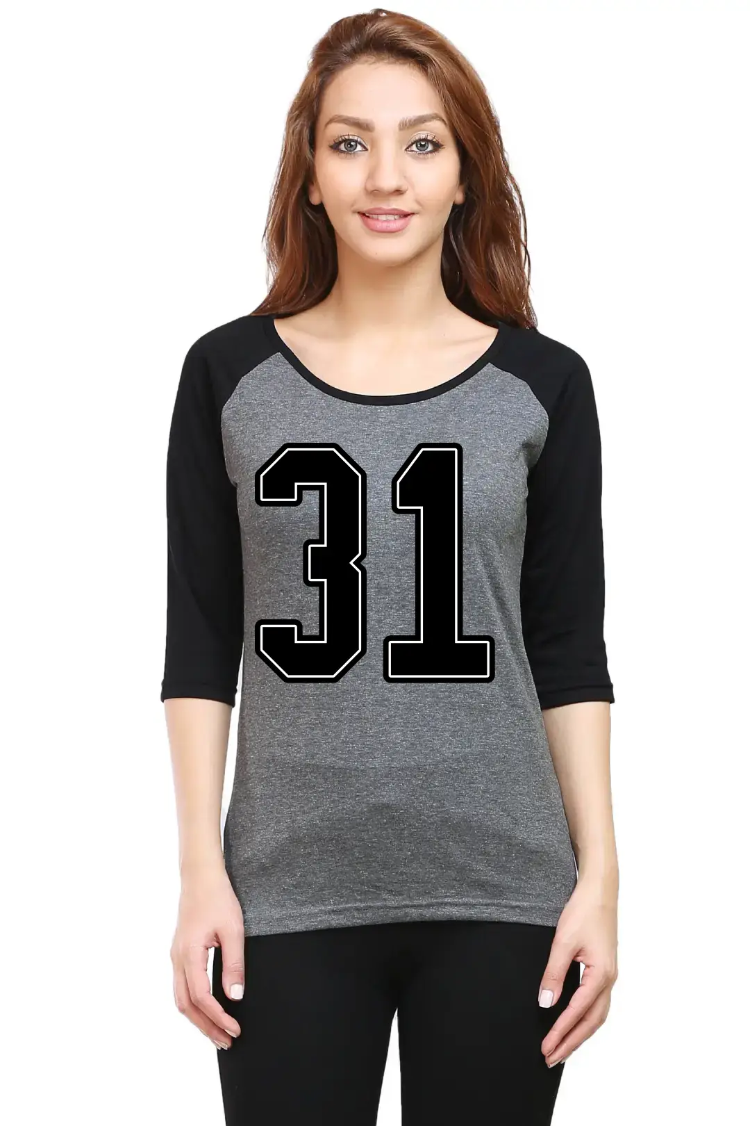 Thirty One Printed 3/4 Sleeve Women Color T-shirt - Image 3