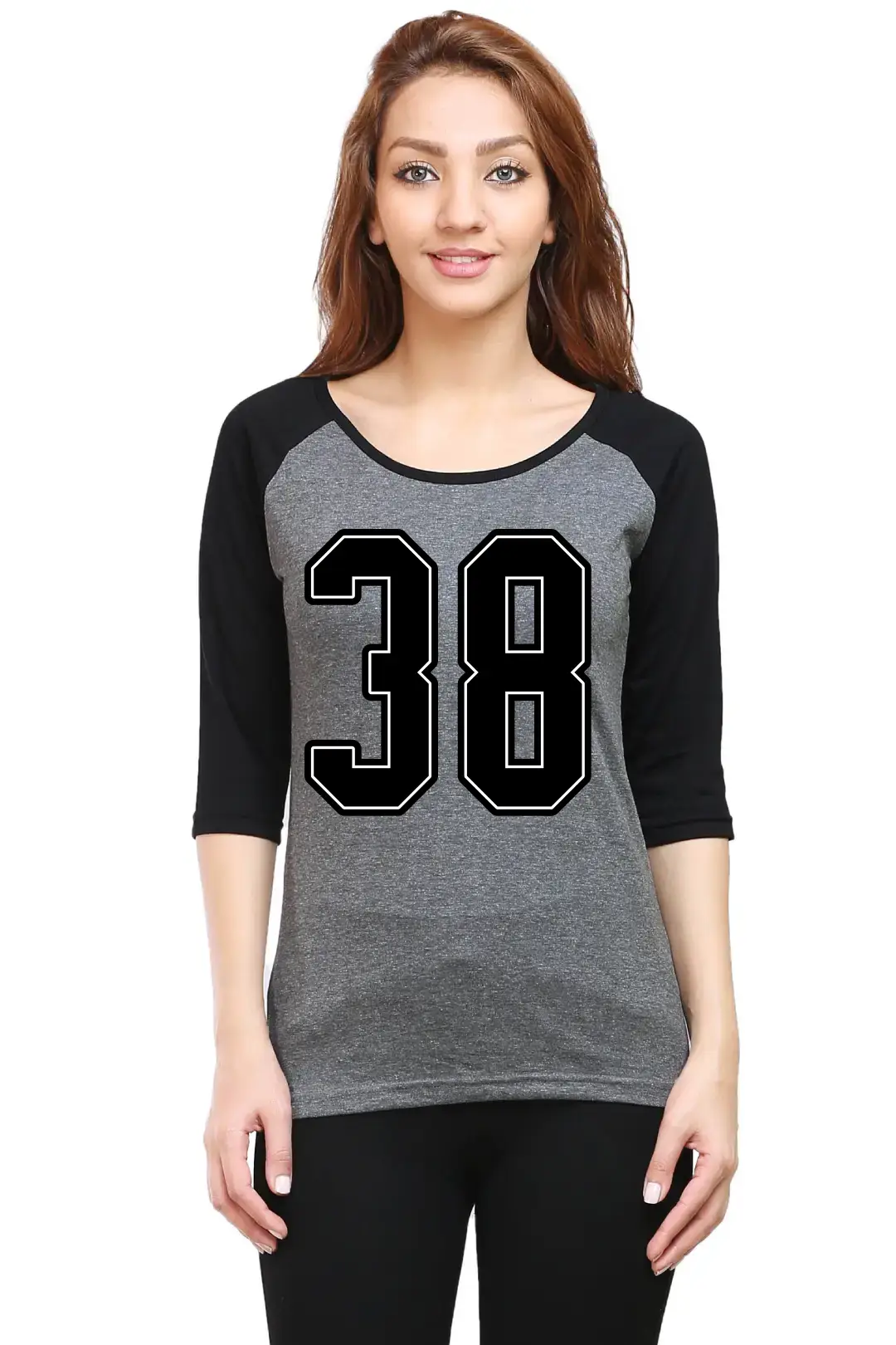 Thirty Eight Printed 3/4 Sleeve Women T-shirt - Image 3