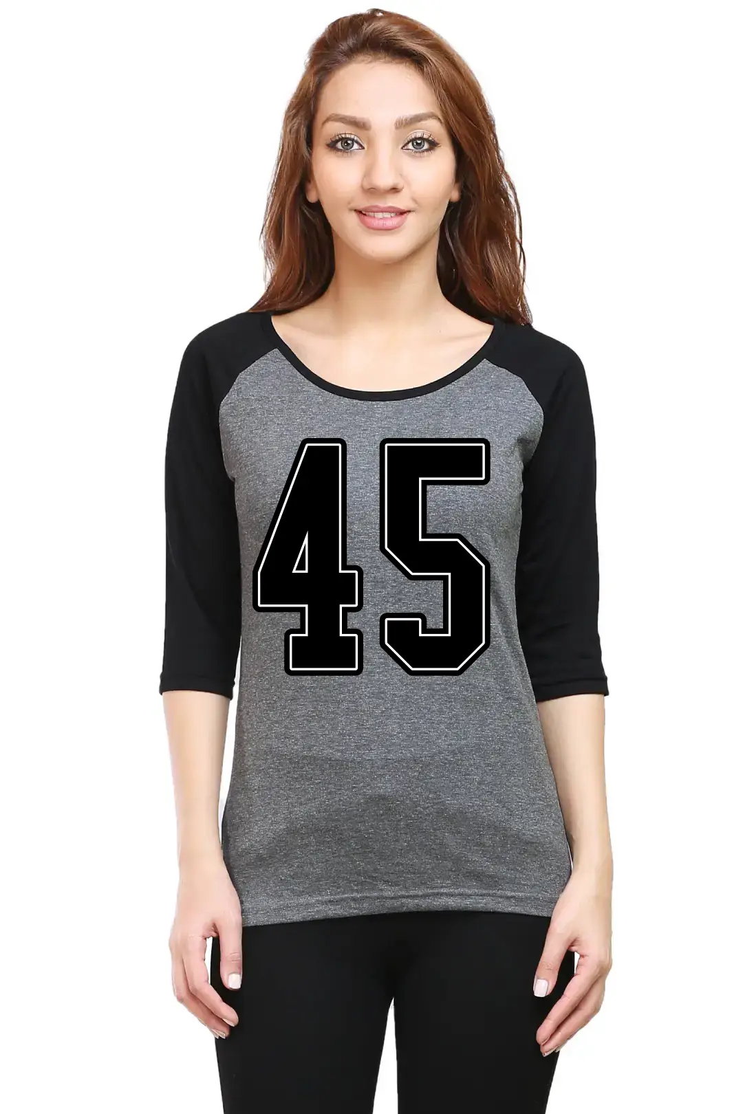 Forty Five Printed 3/4 Sleeve Women T-shirt - Image 3