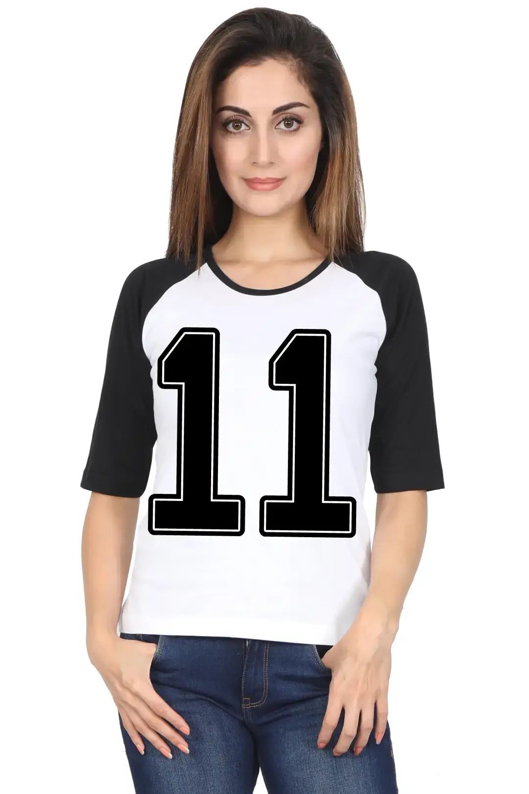 Eleven Printed 3/4 Sleeve Women Color T-shirt - Image 5