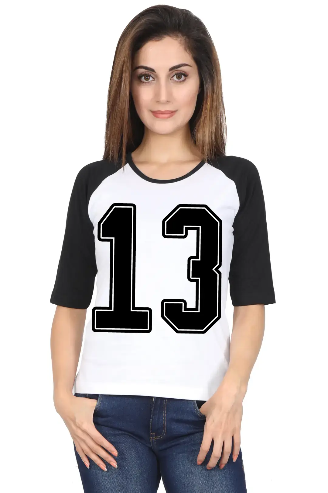Thirteen Printed 3/4 Sleeve Women T-shirt - Image 5