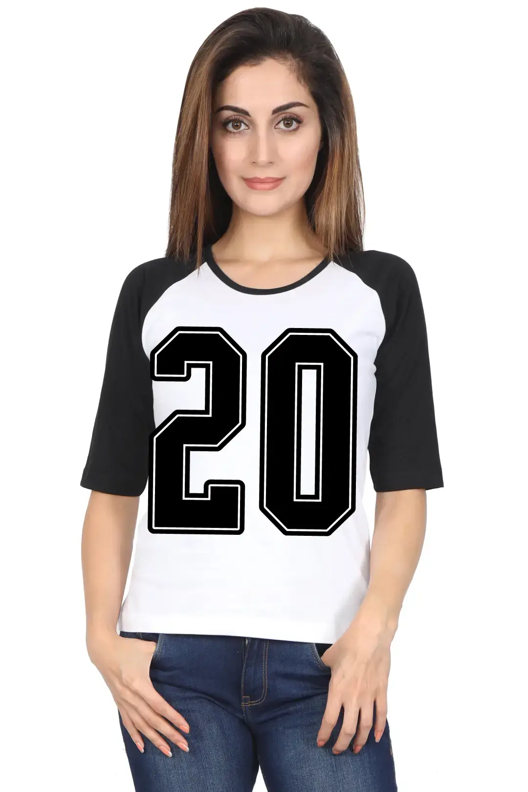 Twenty Printed 3/4 Sleeve Women Color T-shirt - Image 5