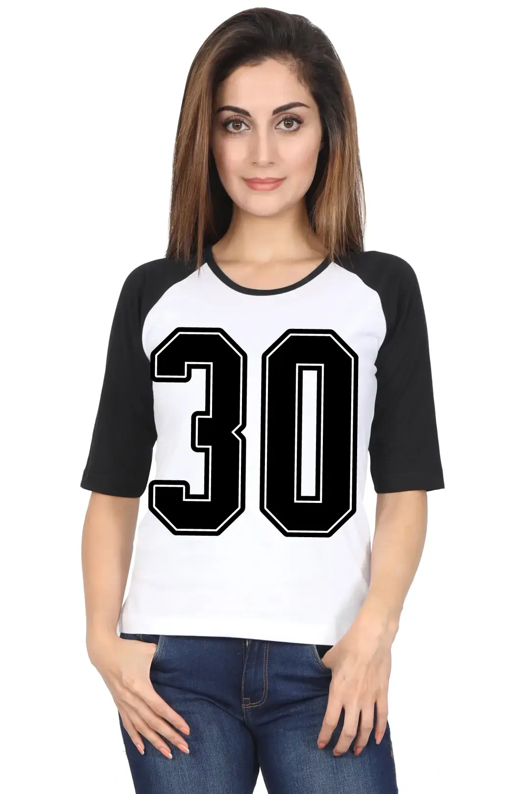 Thirty Printed 3/4 Sleeve Women Color T-shirt - Image 5