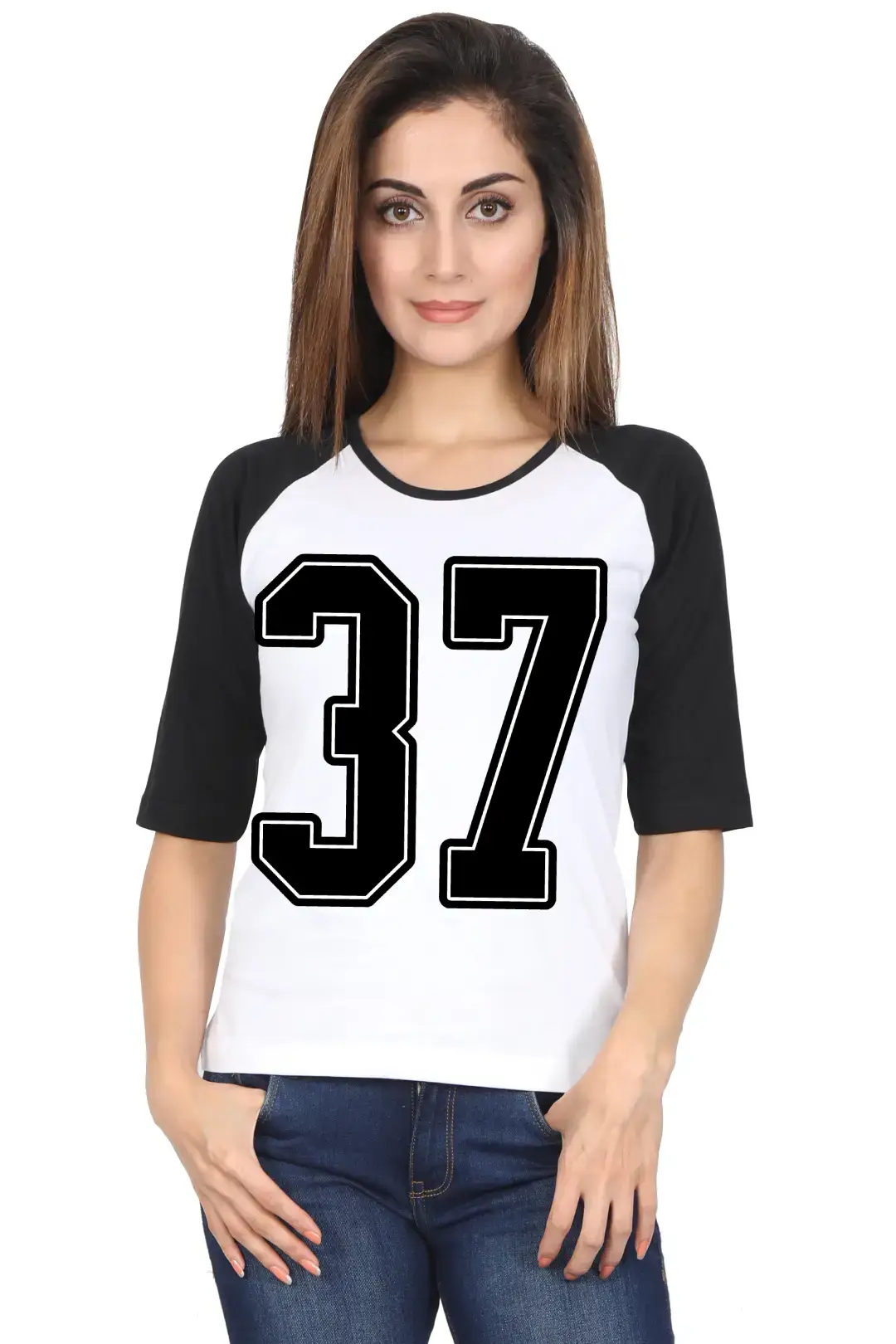Thirty Seven Printed 3/4 Sleeve Women T-shirt - Image 5