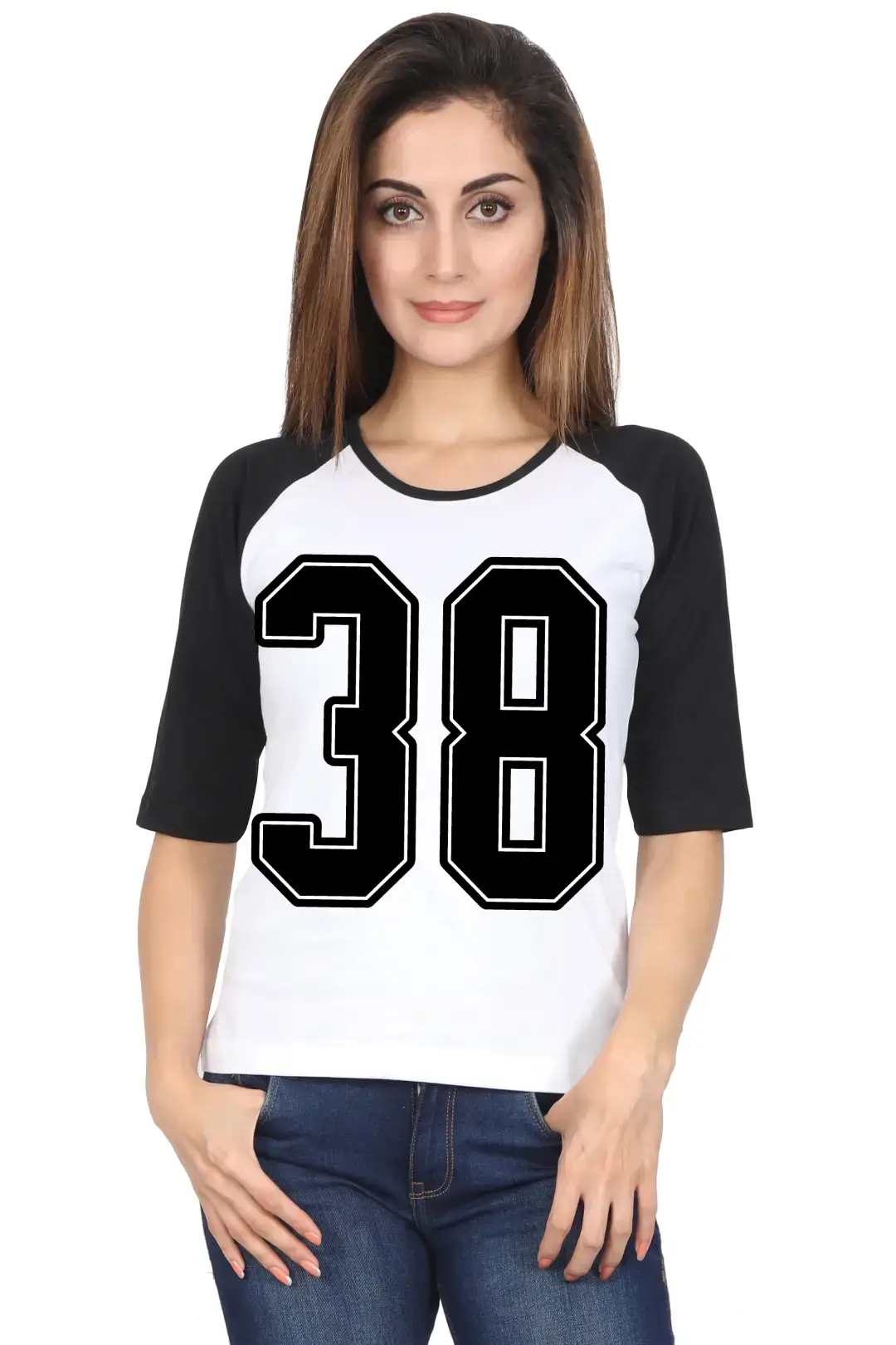 Thirty Eight Printed 3/4 Sleeve Women T-shirt - Image 5