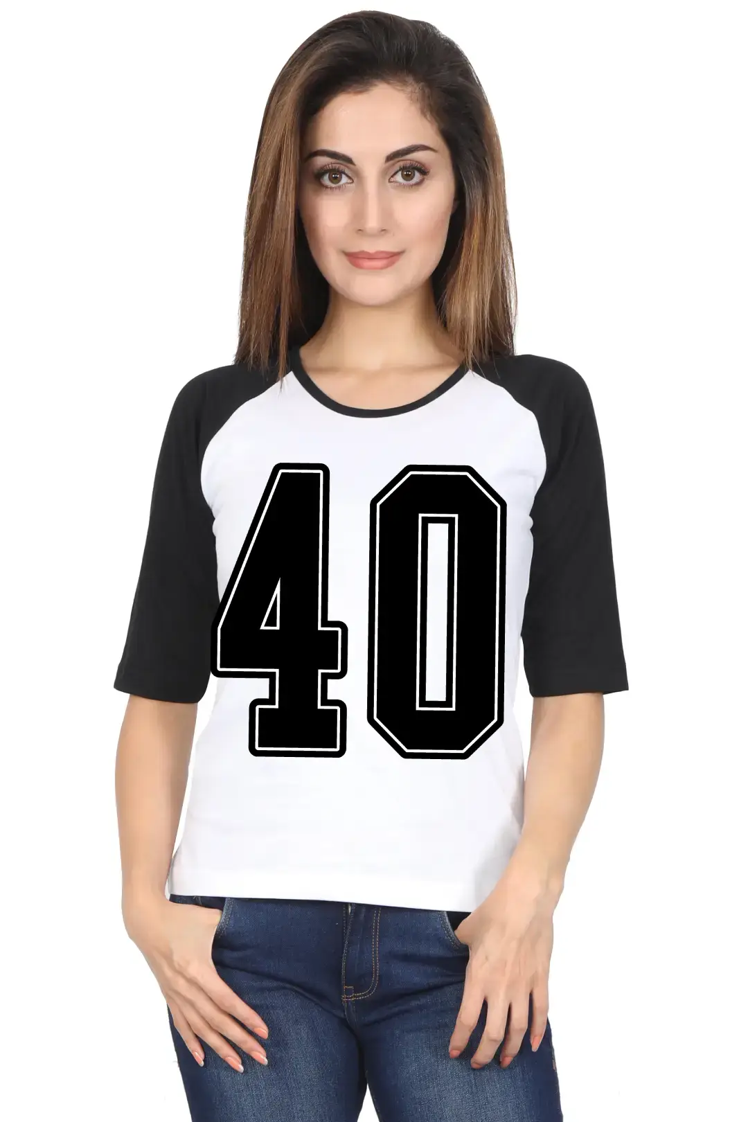 Forty Printed 3/4 Sleeve Women Color T-shirt - Image 5