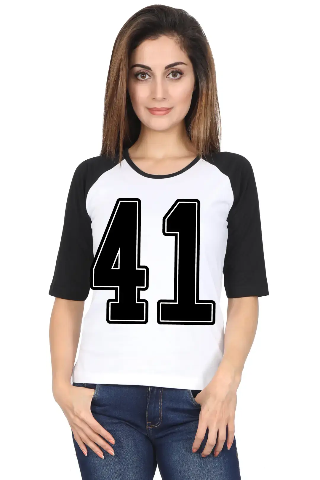 Forty One Printed 3/4 Sleeve Women Color T-shirt - Image 5