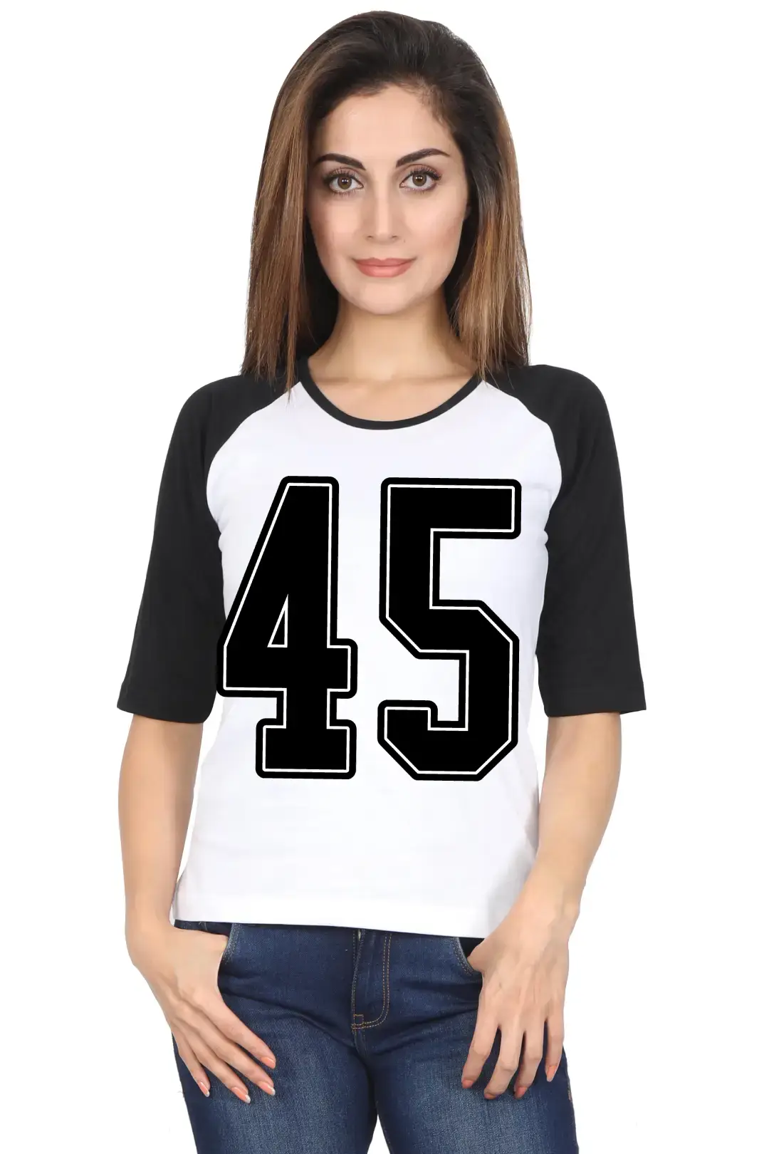 Forty Five Printed 3/4 Sleeve Women T-shirt - Image 5