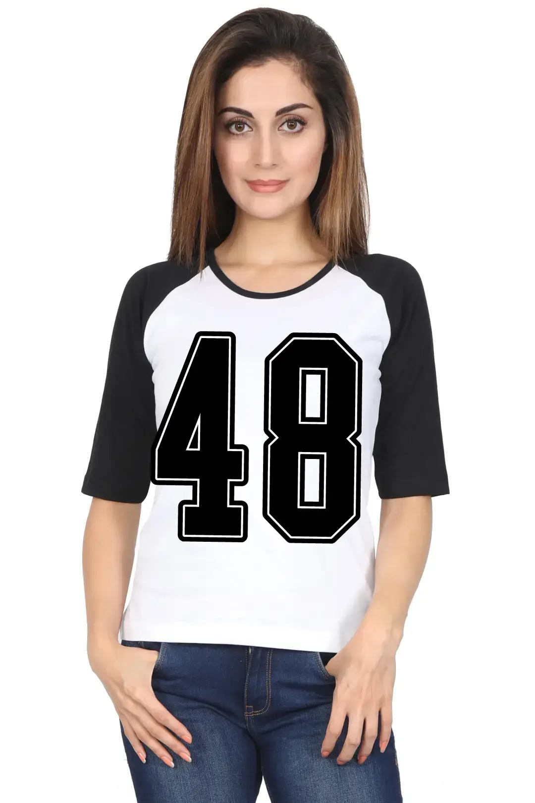 Forty Eight Printed 3/4 Sleeve Women T-shirt - Image 5