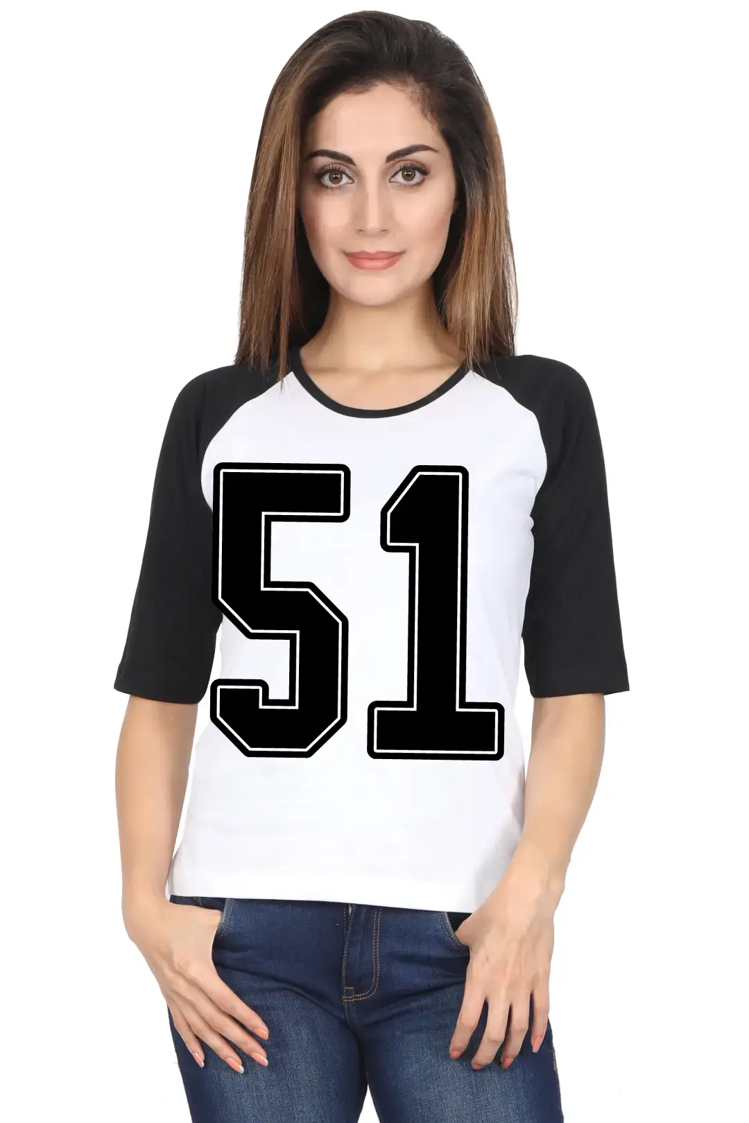 Fifty One Printed 3/4 Sleeve Women Color T-shirt - Image 5