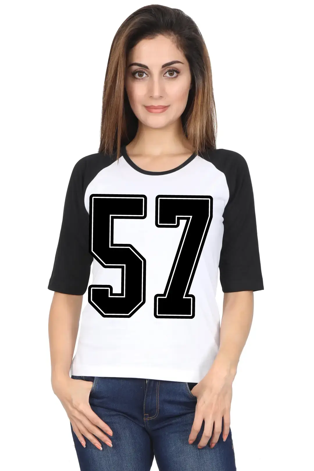 Fifty Seven Printed 3/4 Sleeve Women T-shirt - Image 5