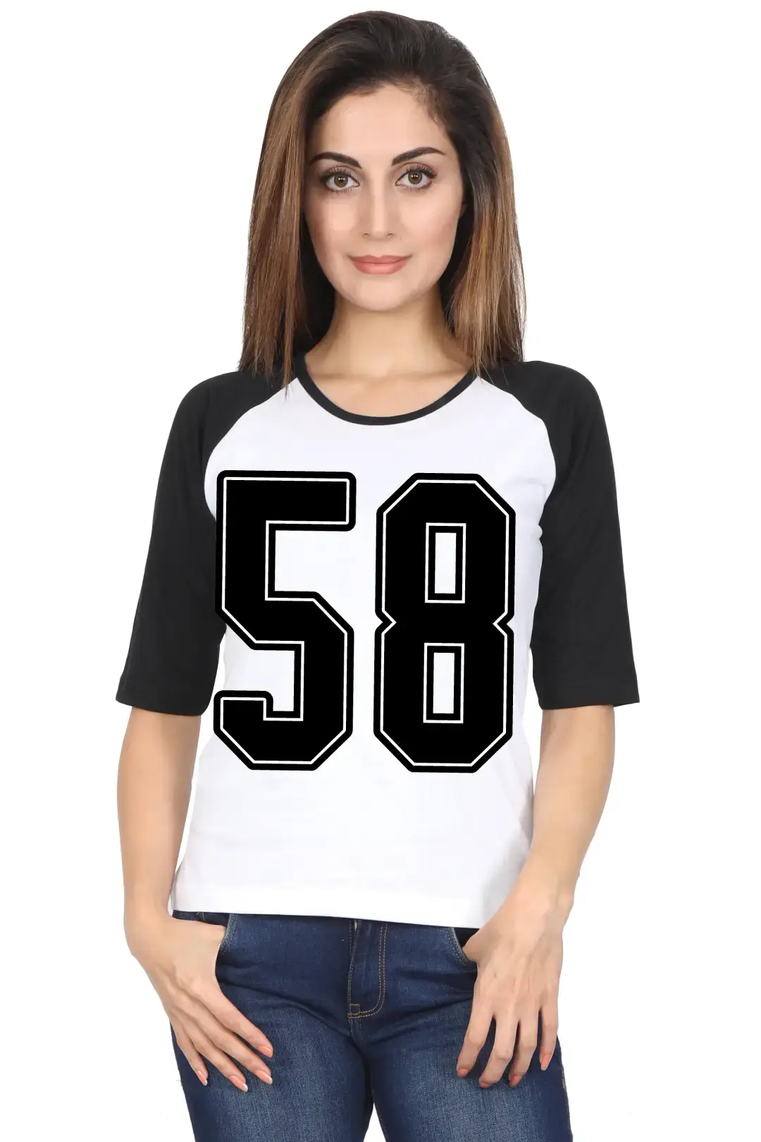 Fifty Eight Printed 3/4 Sleeve Women T-shirt - Image 5