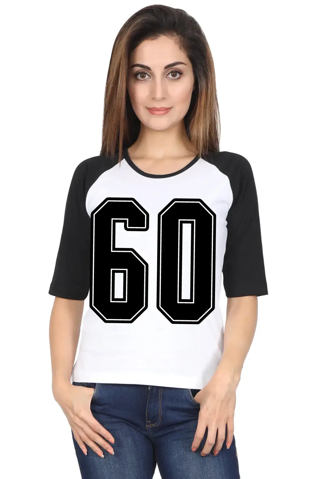 Sixty Printed 3/4 Sleeve Women Color T-shirt - Image 5