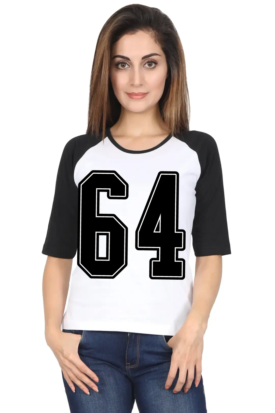 Sixty Four Printed 3/4 Sleeve Women T-shirt - Image 5