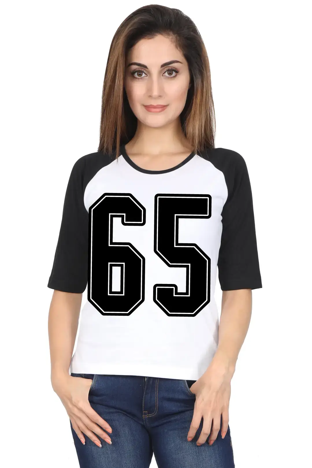 Sixty Five Printed 3/4 Sleeve Women T-shirt - Image 5