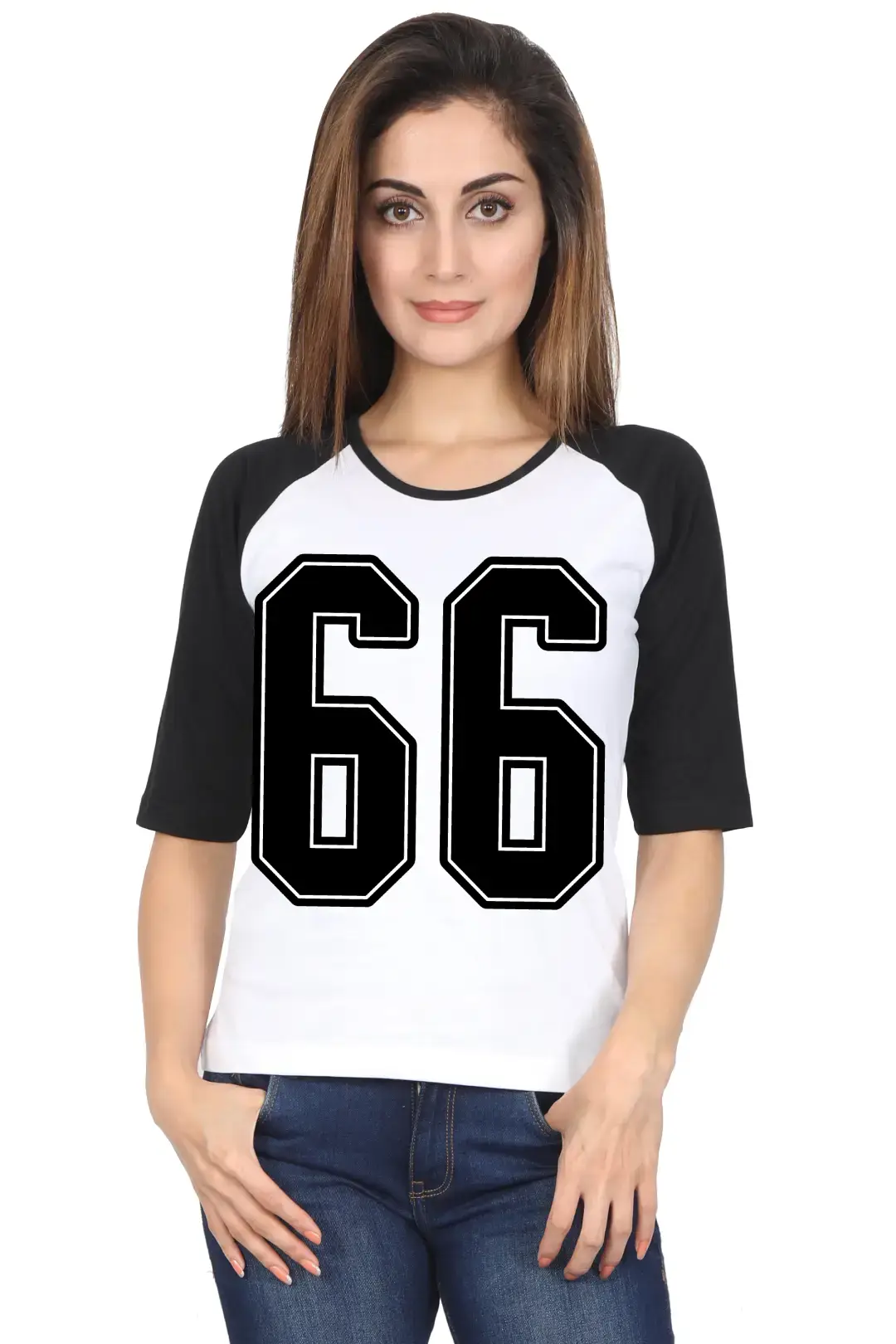 Sixty Six Printed 3/4 Sleeve Women T-shirt - Image 5