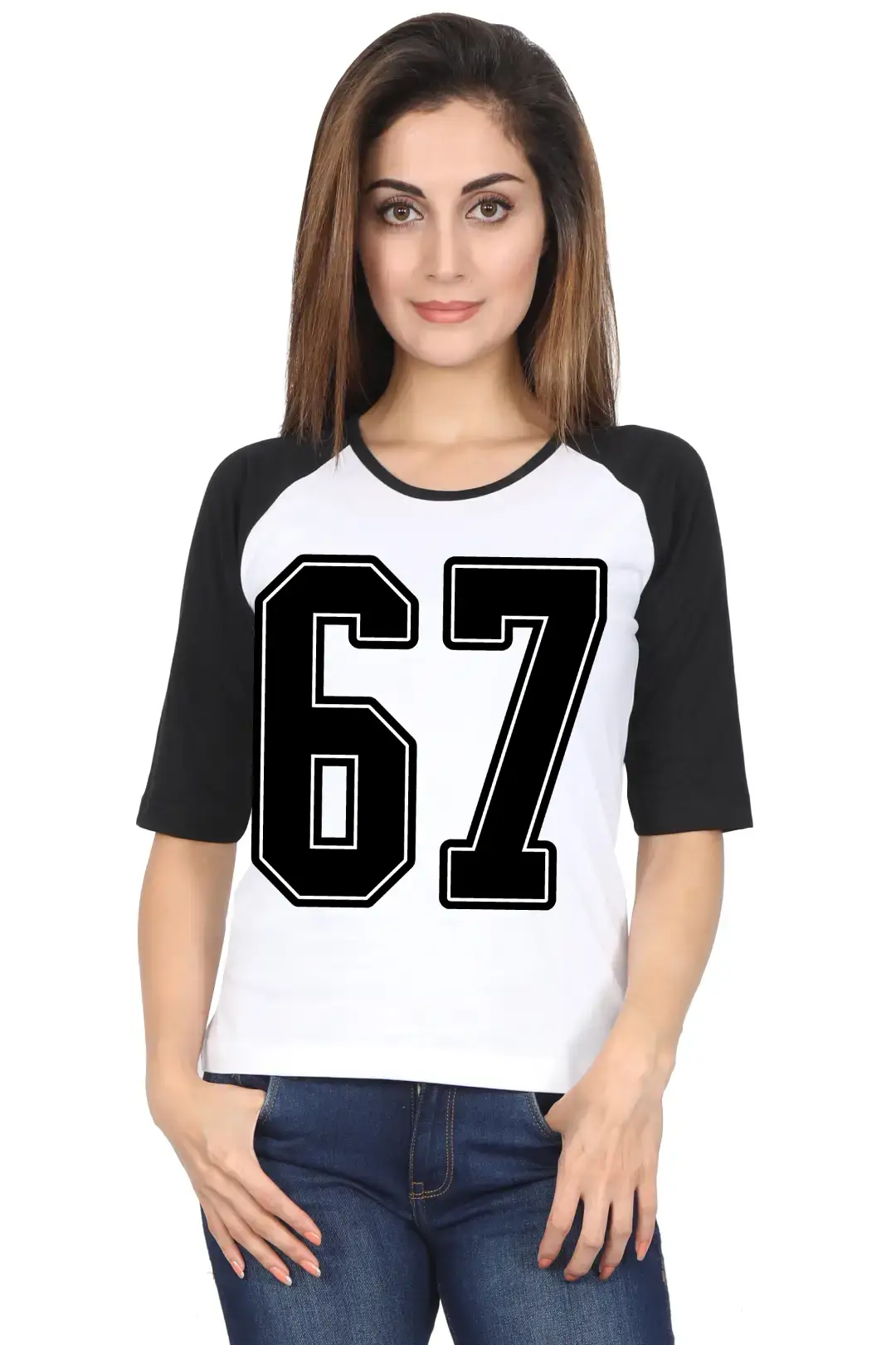Sixty Seven Printed 3/4 Sleeve Women T-shirt - Image 5