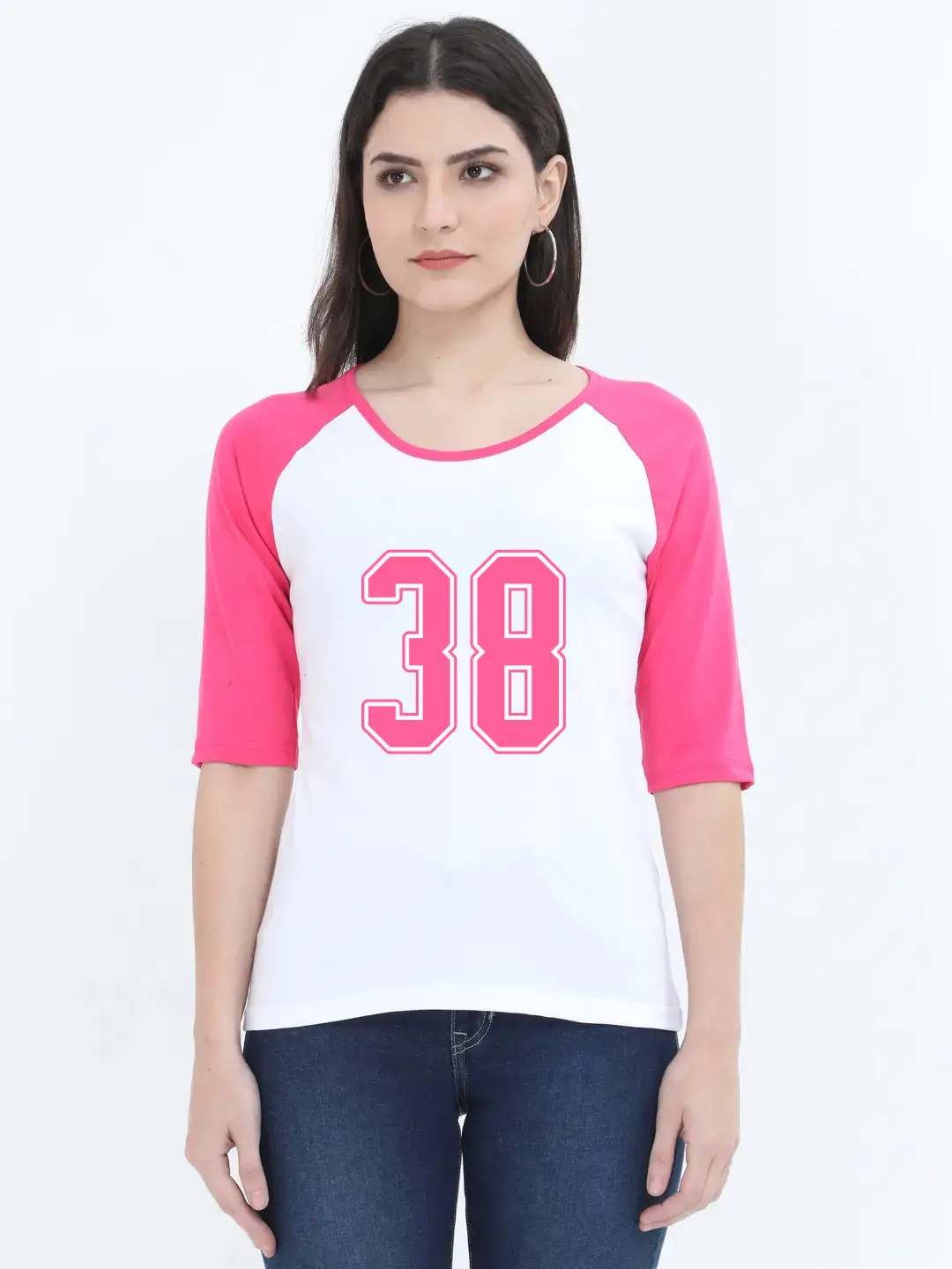 Thirty Eight Printed 3/4 Sleeve Women T-shirt