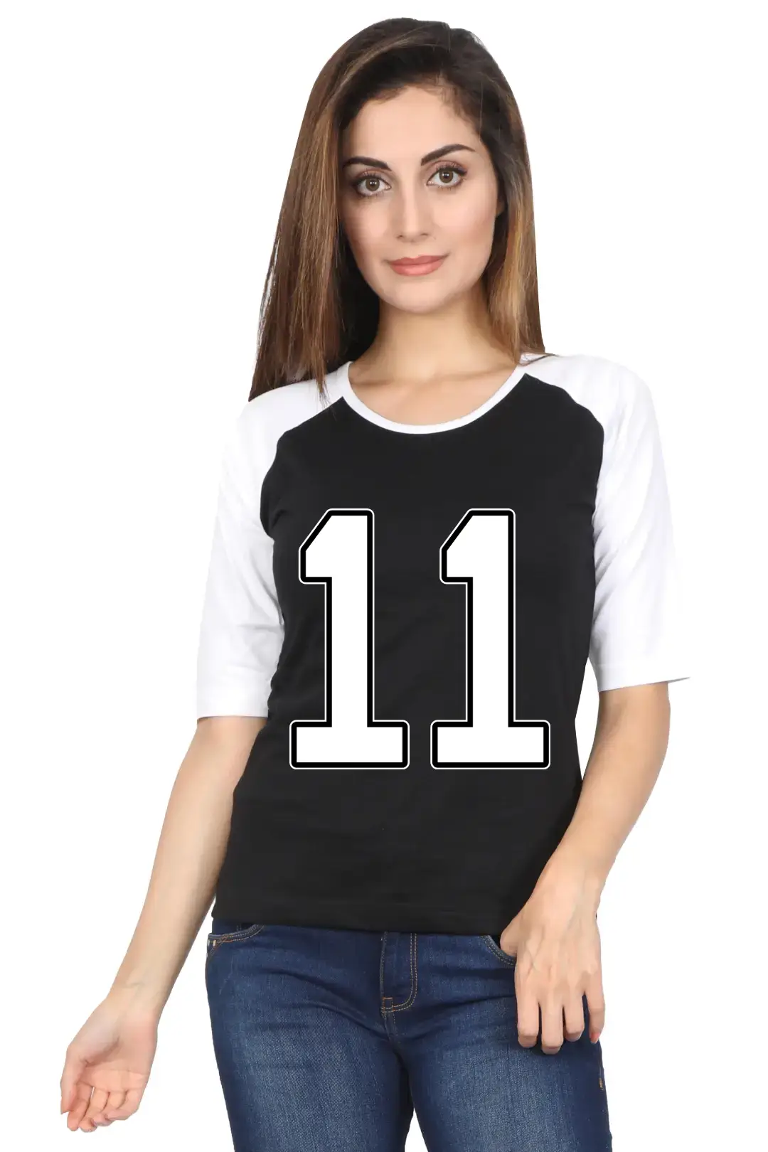 Eleven Printed 3/4 Sleeve Women Color T-shirt - Image 2