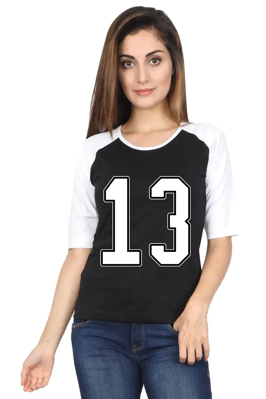 Thirteen Printed 3/4 Sleeve Women T-shirt - Image 2