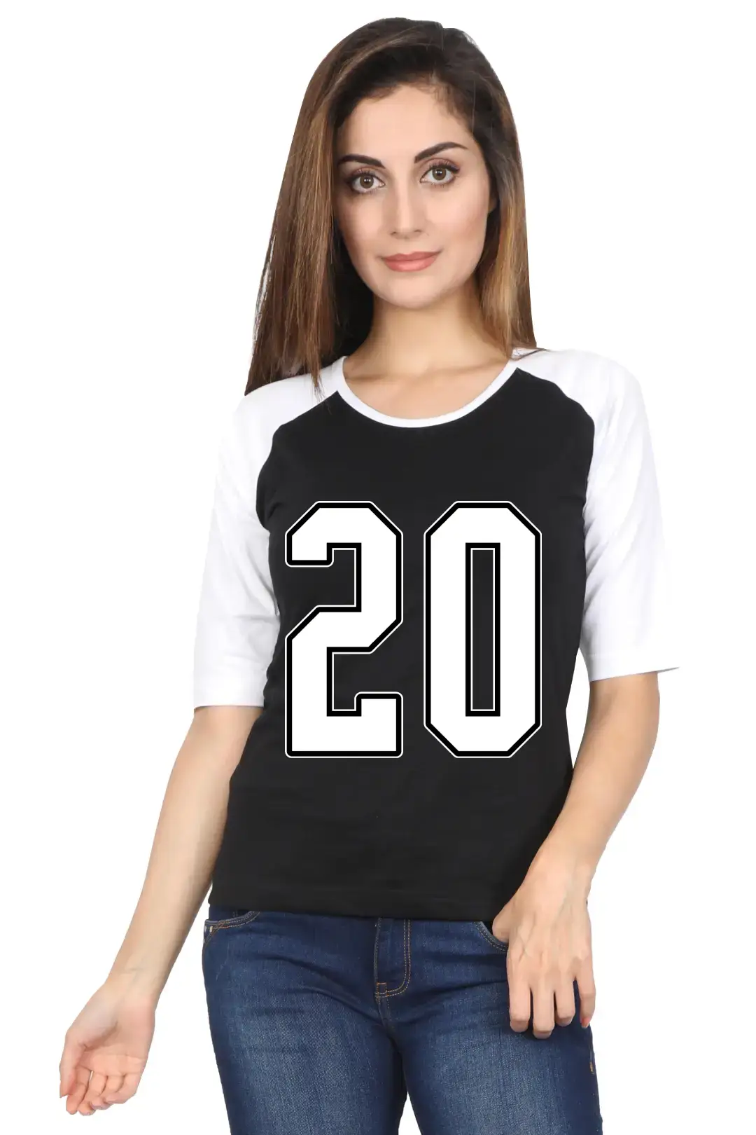 Twenty Printed 3/4 Sleeve Women Color T-shirt - Image 2
