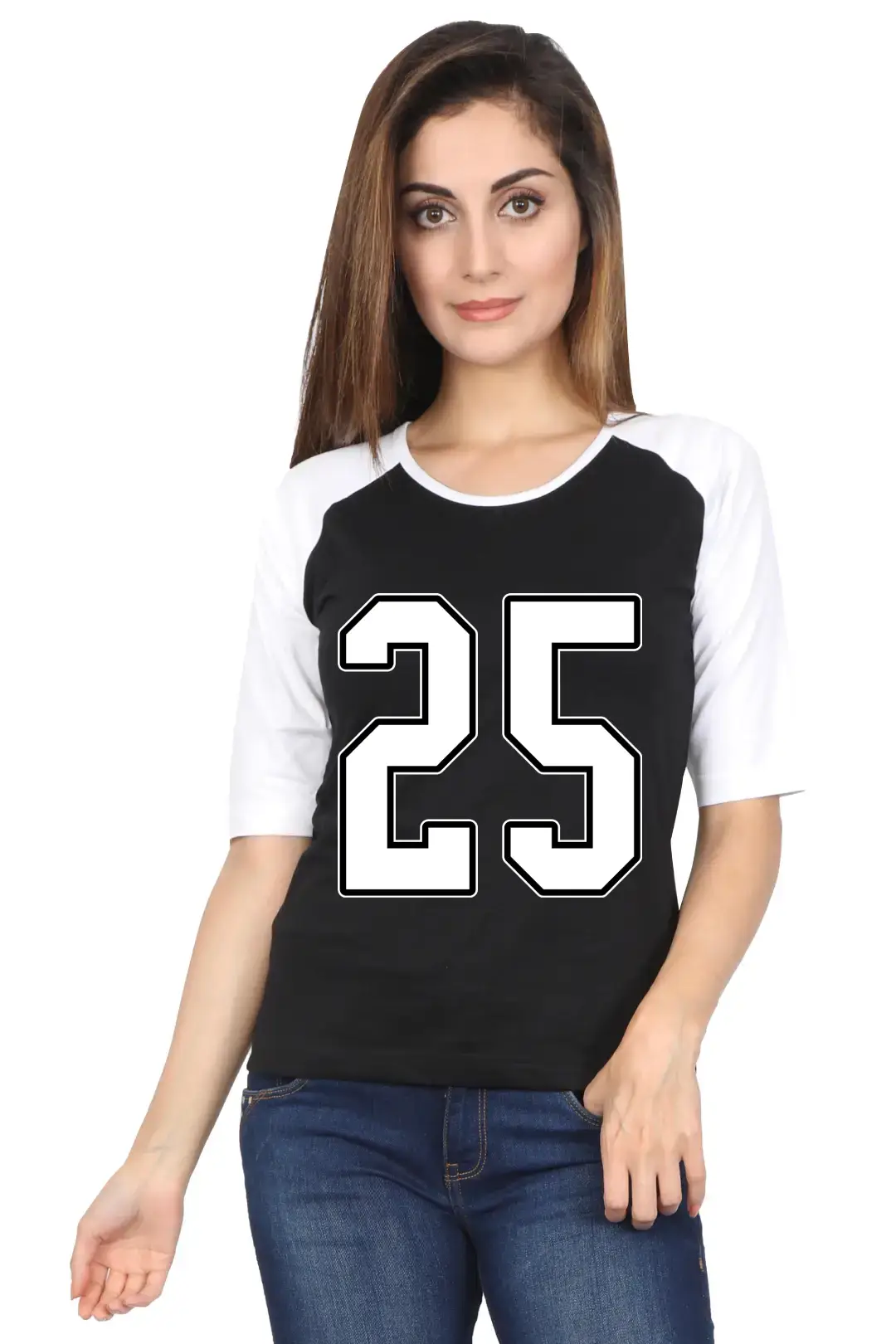 Twenty Five Printed 3/4 Sleeve Women T-shirt - Image 2