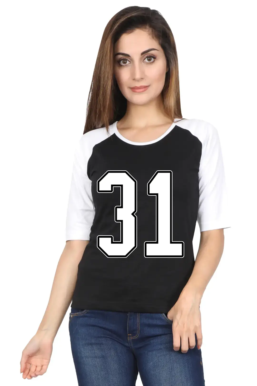 Thirty One Printed 3/4 Sleeve Women Color T-shirt - Image 2