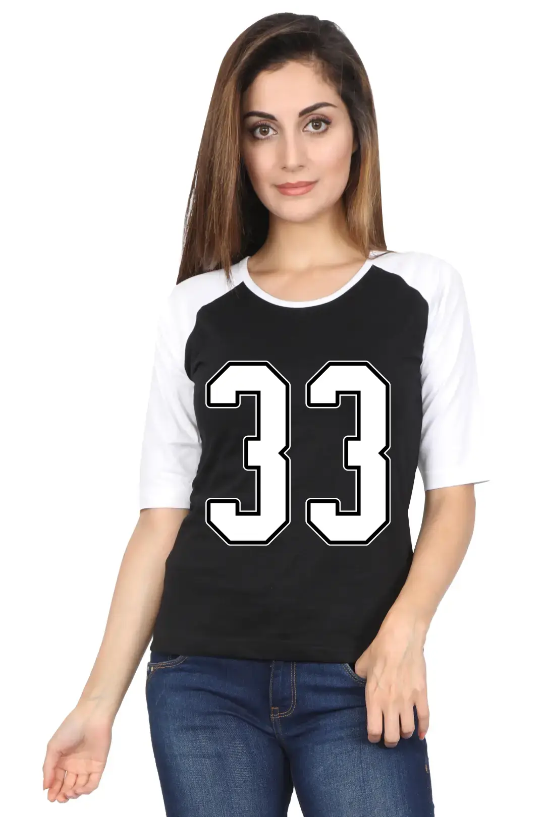 Thirty Three Printed 3/4 Sleeve Women T-shirt - Image 2