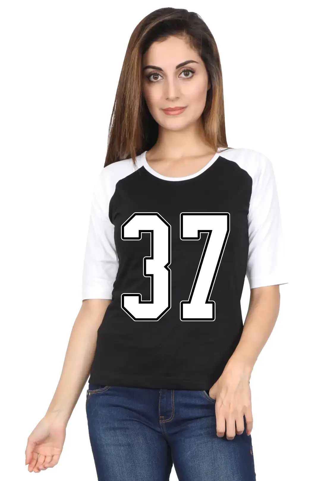 Thirty Seven Printed 3/4 Sleeve Women T-shirt - Image 2