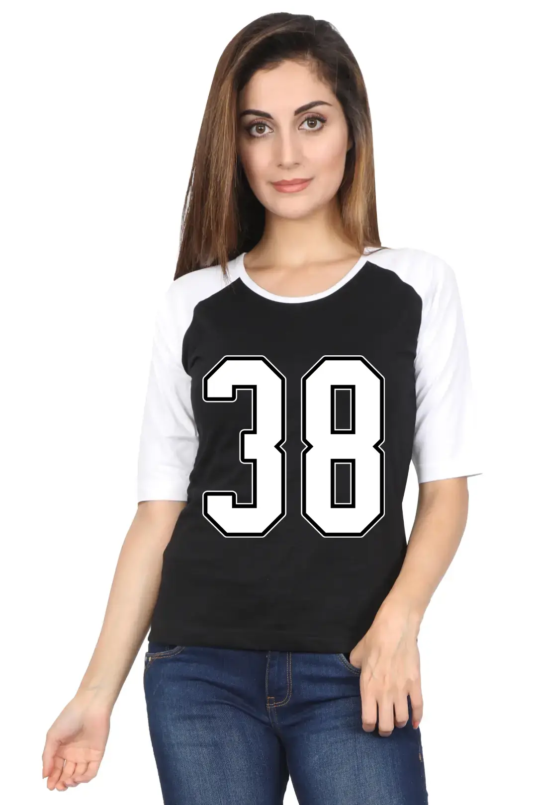 Thirty Eight Printed 3/4 Sleeve Women T-shirt - Image 2