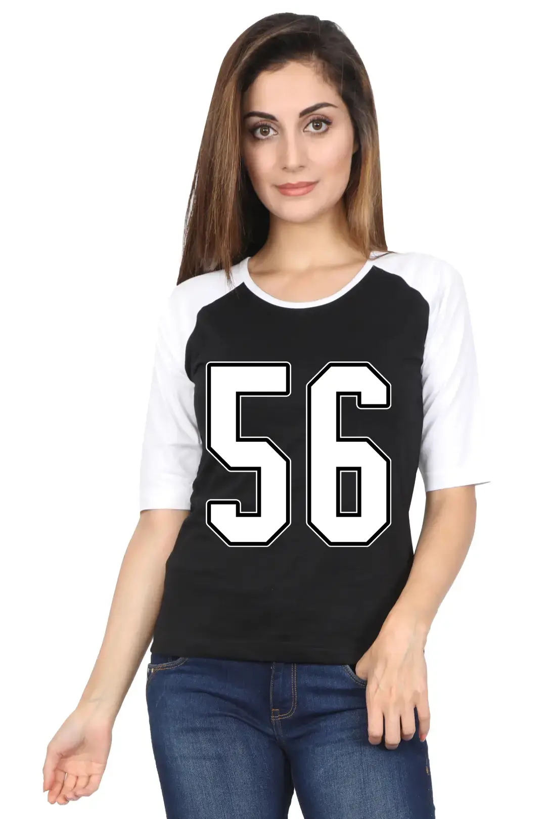 Fifty Six Printed 3/4 Sleeve Women T-shirt - Image 2