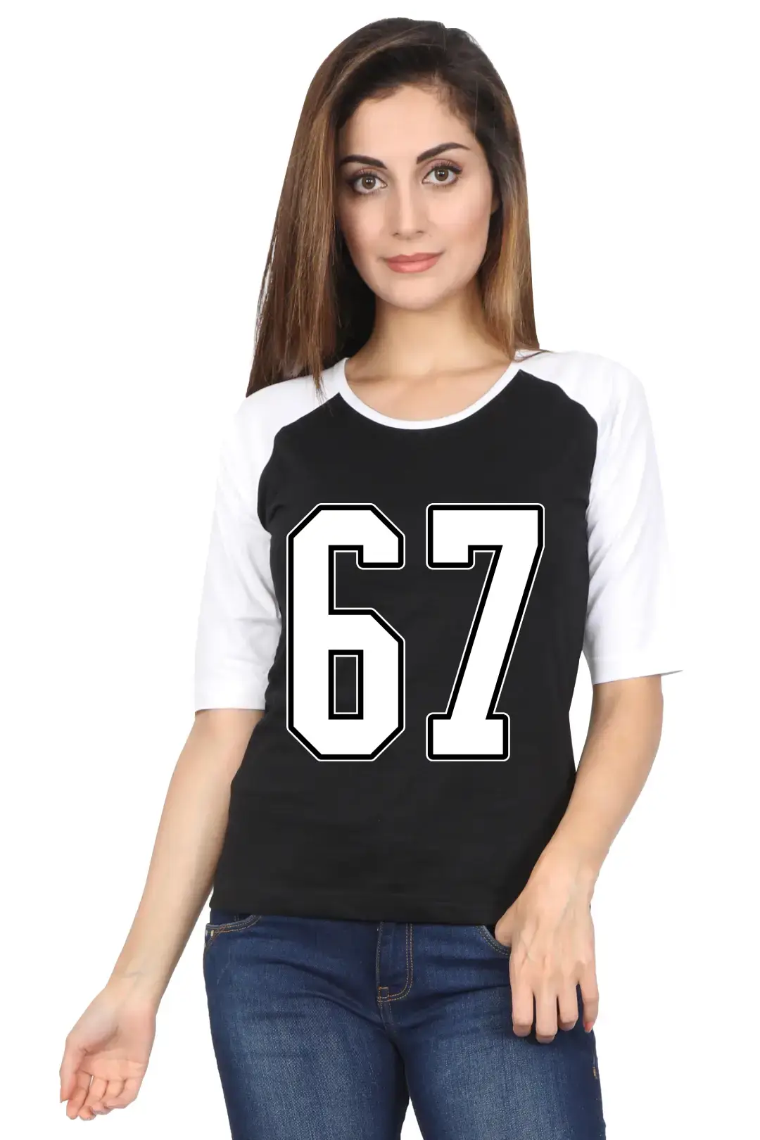 Sixty Seven Printed 3/4 Sleeve Women T-shirt - Image 2