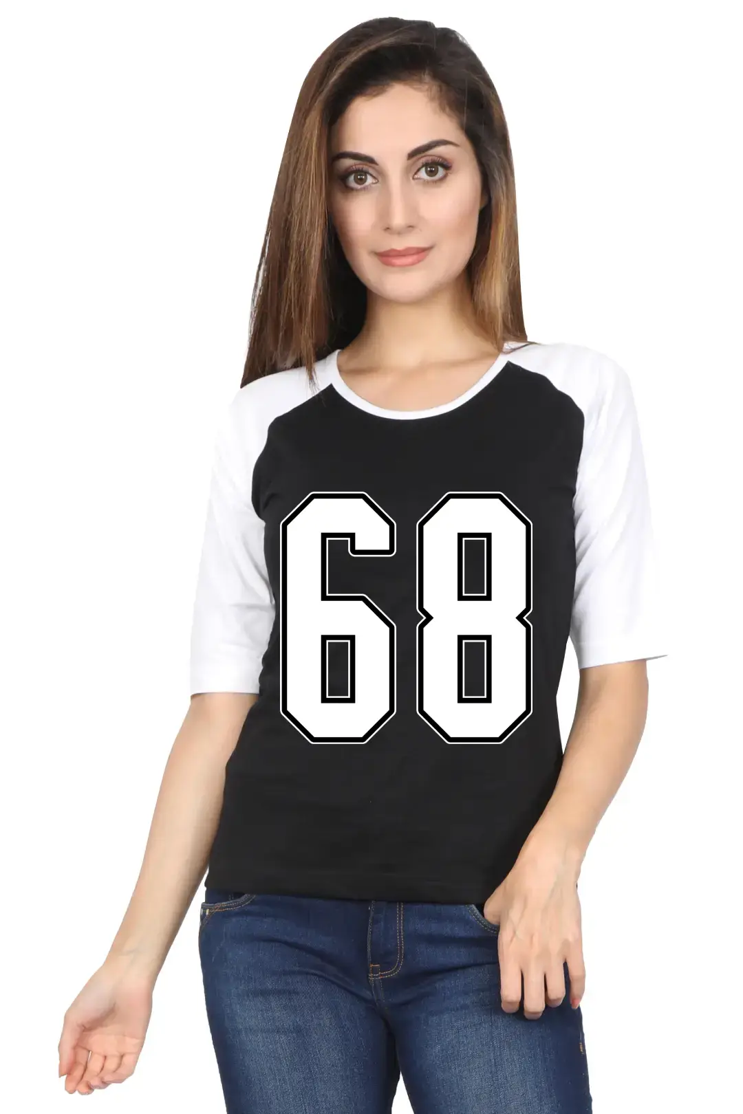 Sixty Eight Printed 3/4 Sleeve Women T-shirt - Image 2